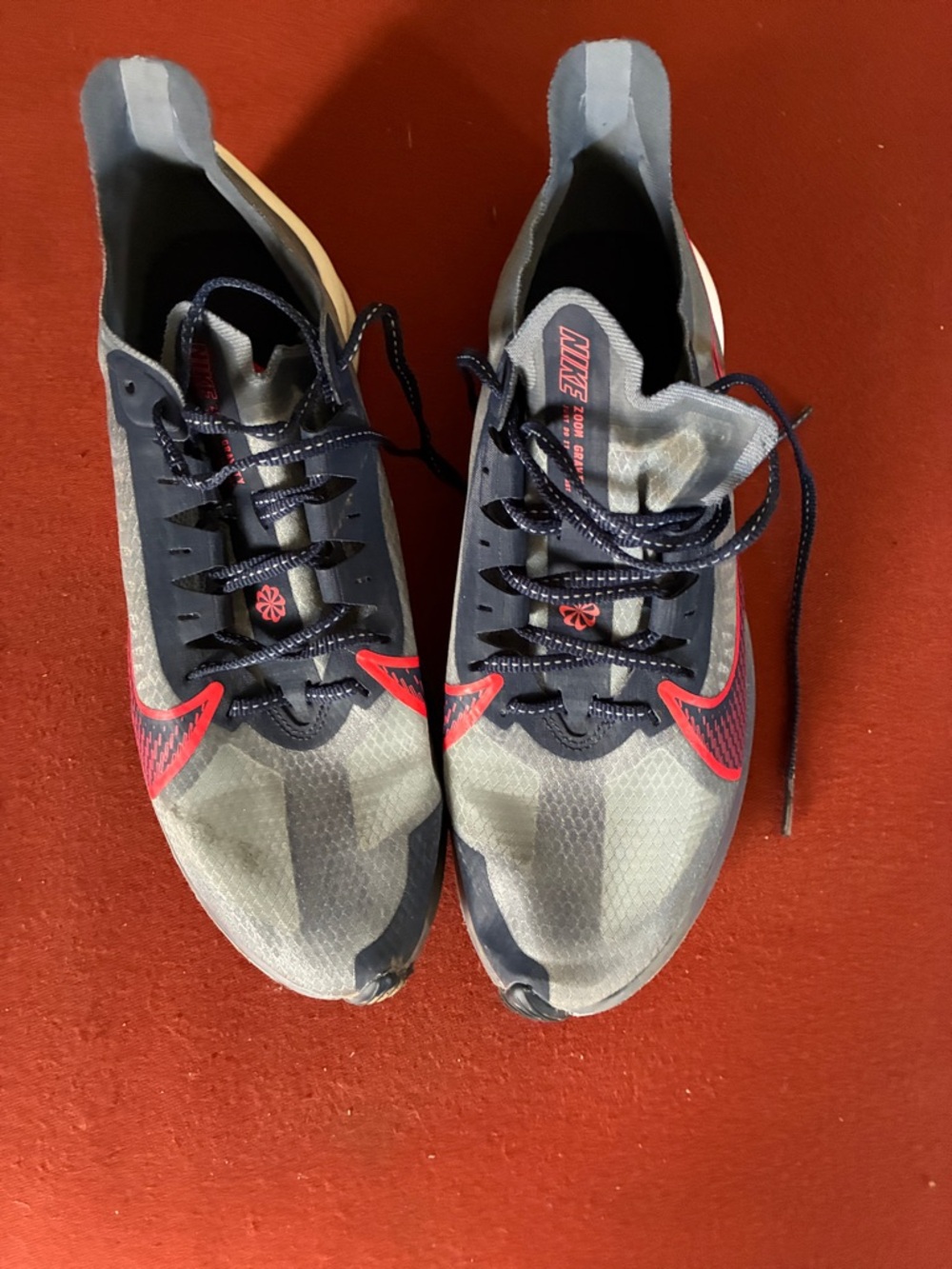 Nike Men’s Gray and Red Training Sneakers